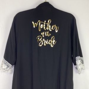 Mother Of The Bride White Lace Black Robe